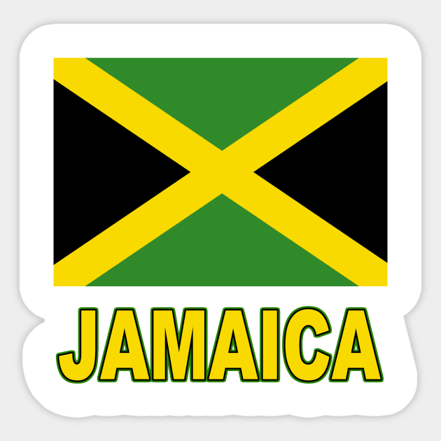 The Pride of Jamaica - Jamaican Flag Design Sticker by Naves